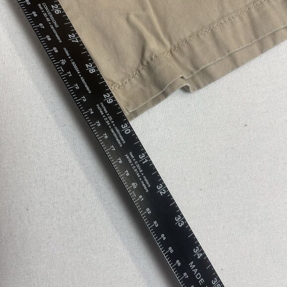 Old Navy Broken In Khaki Pants Mens 28x30 Straight Leg Cotton Rolled Oats Casual - Picture 13 of 15